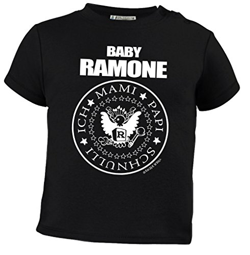 Racker-n-Roll Baby Ramone Sabber sabber Hey Baby-T-Shirt schwarz, Größe 62 von Racker-n-Roll