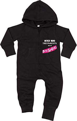 Racker-n-Roll DREX SPATZELS Never Mind The Parents Baby All-in-One Sweatsuit schwarz von Racker-n-Roll