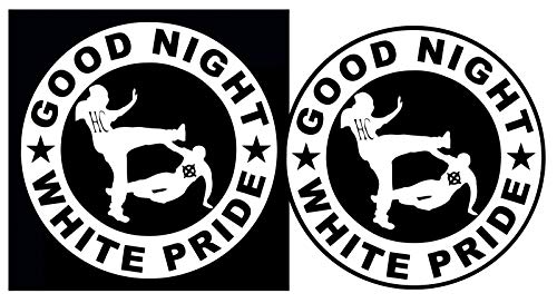 Racker-n-Roll GOOD NIGHT WHITE PRIDE 5 x Aufnäher + 5 x Aufkleber Pack von Racker-n-Roll