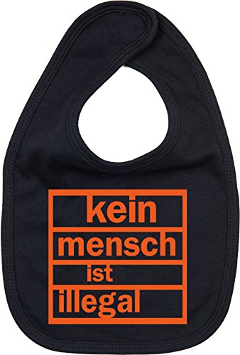 Racker-n-Roll KEIN MENSCH IST ILLEGAL Babylätzchen black von Racker-n-Roll