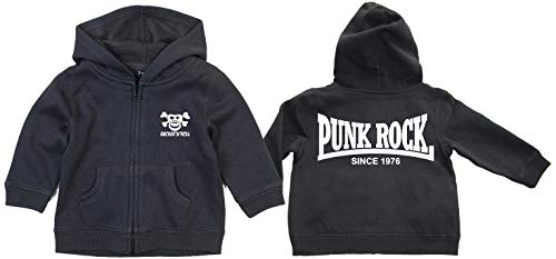 Racker-n-Roll Punkrock Since 1976 Schnullerpirat Zipped Hoodie Black von Racker-n-Roll