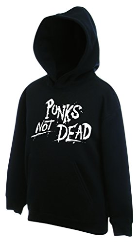 Racker-n-Roll Punks NOT Dead Kinder Kapuzenpullover Black von Racker-n-Roll