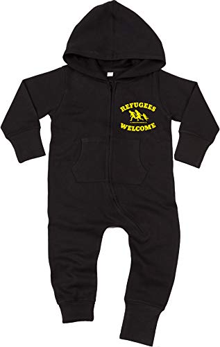 Racker-n-Roll Refugees Welcome Baby All-in-one Sweatsuit Black Racker-n-Roll Refugees Welcome Baby All-in-one Sweatsuit Black von Racker-n-Roll