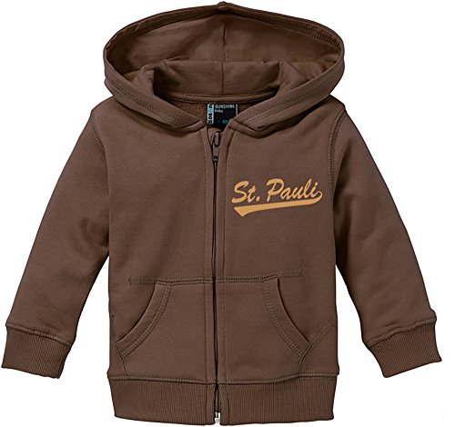 Racker-n-Roll ST. Pauli Baby Zipped Hoodie braun von Racker-n-Roll