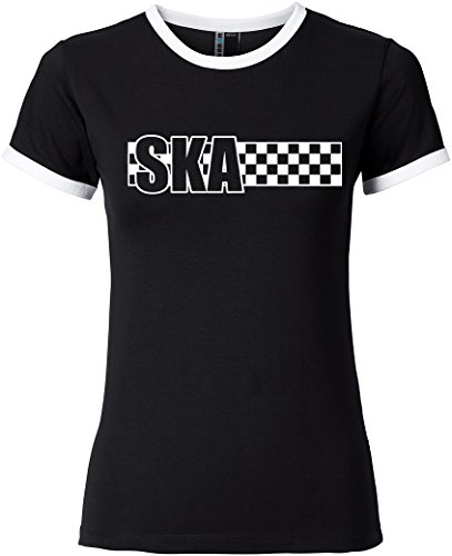 SKA Ringer Girl Shirt Black von Racker-n-Roll