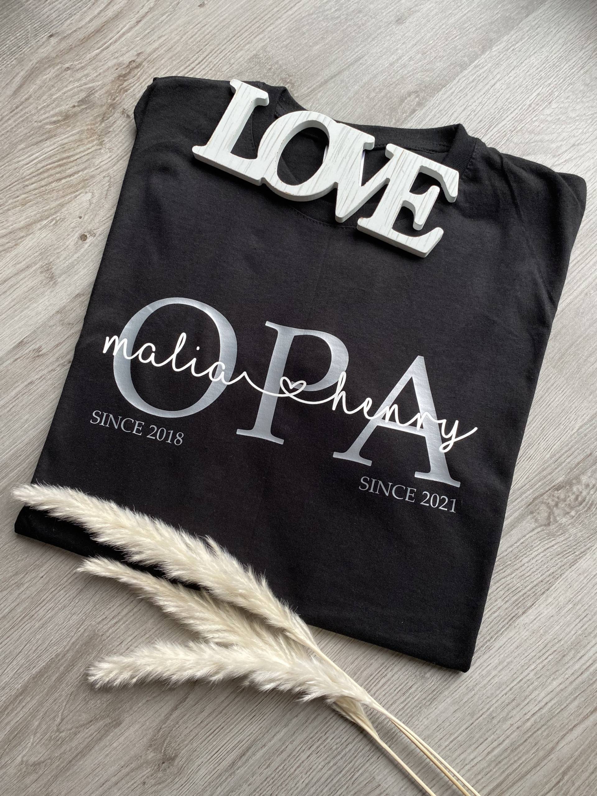 Bügelbild | Opa T-Shirt Shirt Kindernamen Personalisiertes Geschenk Statementshirt Opa von Rackertouille