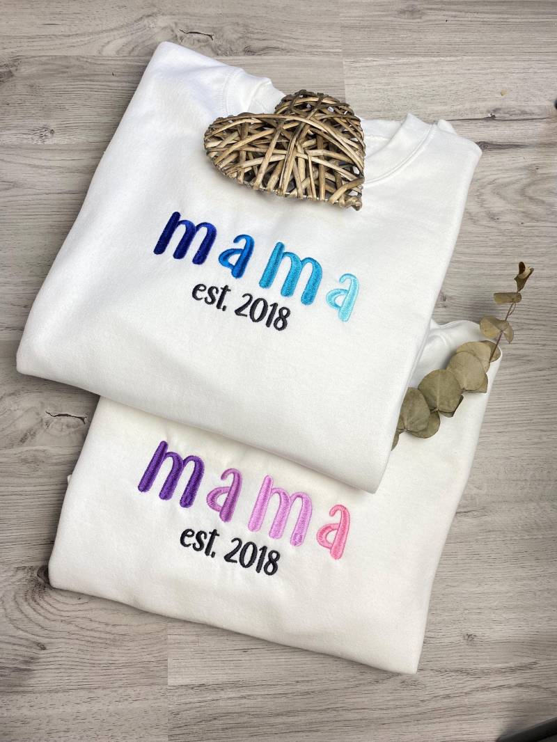 Mama Sweater | Pullover Personalisiert Personalisiertes Muttertagsgeschenk Papa Papa Bestickt Gestickt von Rackertouille