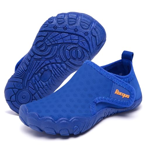 Racqua Baby Wasserschuhe Kinder Strandschuhe Schwimmen Aqua Meer Pool Nass Schnell Trocken Leichtgewicht Bootfahren Slipfree Schuhe Kleinkind Jungen Marine 19 von Racqua