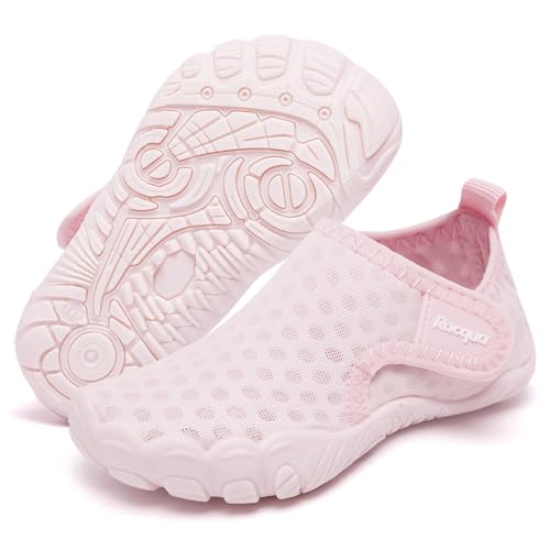 Racqua Baby Wasserschuhe Kleinkind Aqua Pool Schuhe Strand Schwimmen Meer rutschfest Schnell Trocken im Freien leichte Schuhe Kleinkinder Mädchen Rosa 21 von Racqua