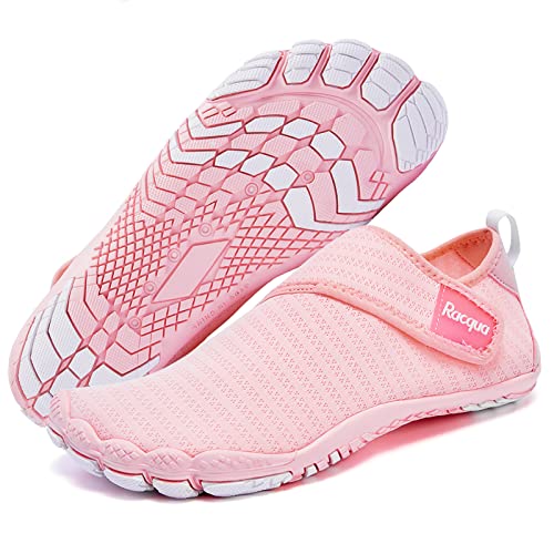 Racqua Wasserschuhe Herren und Damen Badeschuhe Schwimmen Schwimmschuhe Aquaschuhe beachies Rosa36 von Racqua