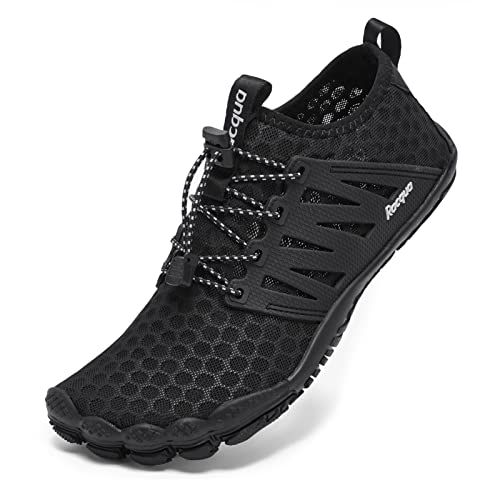 Racqua Herren Womens Wasser Sport Schuhe Schnell Trocken Barfuß Aqua Schuhe Strand Surf Schwimmen Pool Wandern Walking Schuhe Schwarz 40 von Racqua