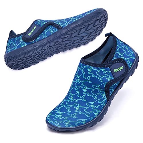 Racqua Wasserschuhe Kinder Badeschuhe Kinder Wasserschuhe Mädchen Badeschuhe Jungen Badeschuhe Mädchen Aquaschuhe Hai 32 von Racqua