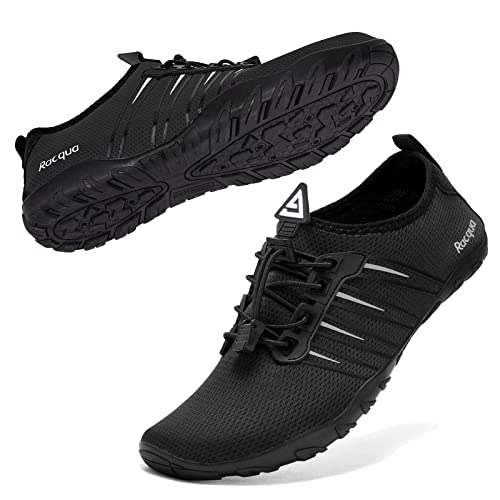 Racqua Wasserschuhe Badeschuhe Schwimmschuhe Aquaschuhe Surfschuhe Damen/Herren Schwarz EU36 von Racqua