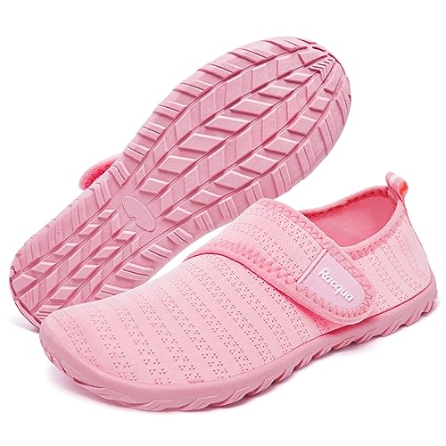 Racqua Wasserschuhe Kinder Badeschuhe Kinder Badeschuhe Mädchen Badeschuhe Jungen Wasserschuhe Mädchen Strandschuhe Kinder Rosa 28 von Racqua