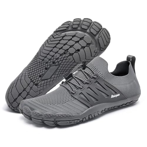 Racqua barfuss Schuhe Damen Wasserschuhe Unisex barfußschuhe Badeschuhe Schwimmschuhe Aquaschuhe Strandschuhe Grau47 von Racqua