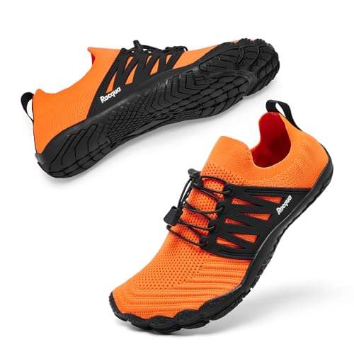 Racqua barfuss Schuhe Damen Wasserschuhe Unisex barfußschuhe Badeschuhe Schwimmschuhe Aquaschuhe Strandschuhe Orange41 von Racqua