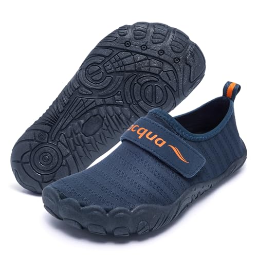Racqua barfussschuhe Kinder Jungen Wasserschuhe Kinder barfußschuhe Kinder Badeschuhe Kinder Schwimmschuhe mädchen Marineblau33 von Racqua