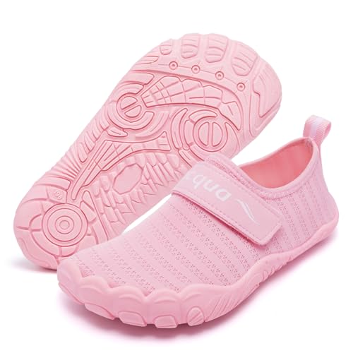 Racqua barfussschuhe Kinder Jungen Wasserschuhe Kinder barfußschuhe Kinder Badeschuhe Kinder Schwimmschuhe mädchen Rosa30 von Racqua