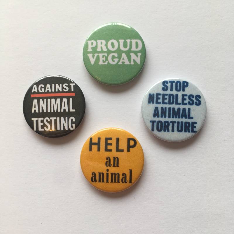 Veganes Abzeichen Set Tierrechte Anstecker Veganes Abzeichen Set Tierrechte Anstecker von RadBadgesUK