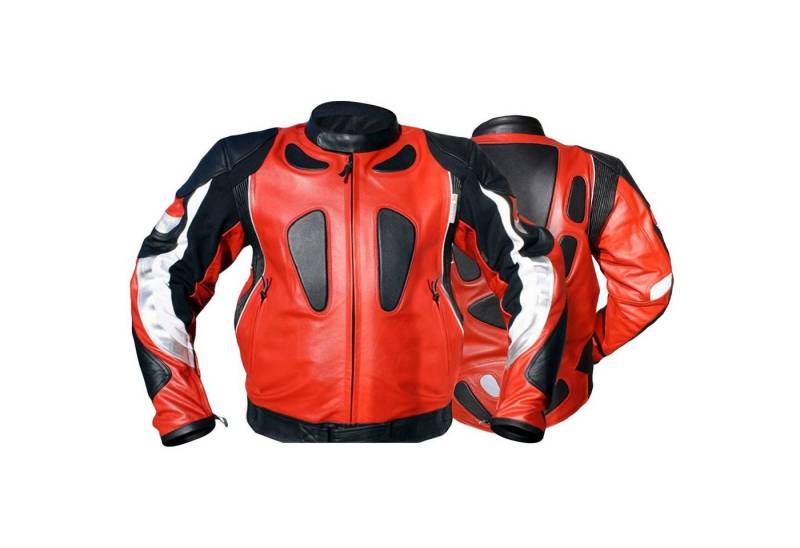 RadMasters Motorradjacke GW401J rot Motorradjacke Lederjacke Rindsleder von RadMasters