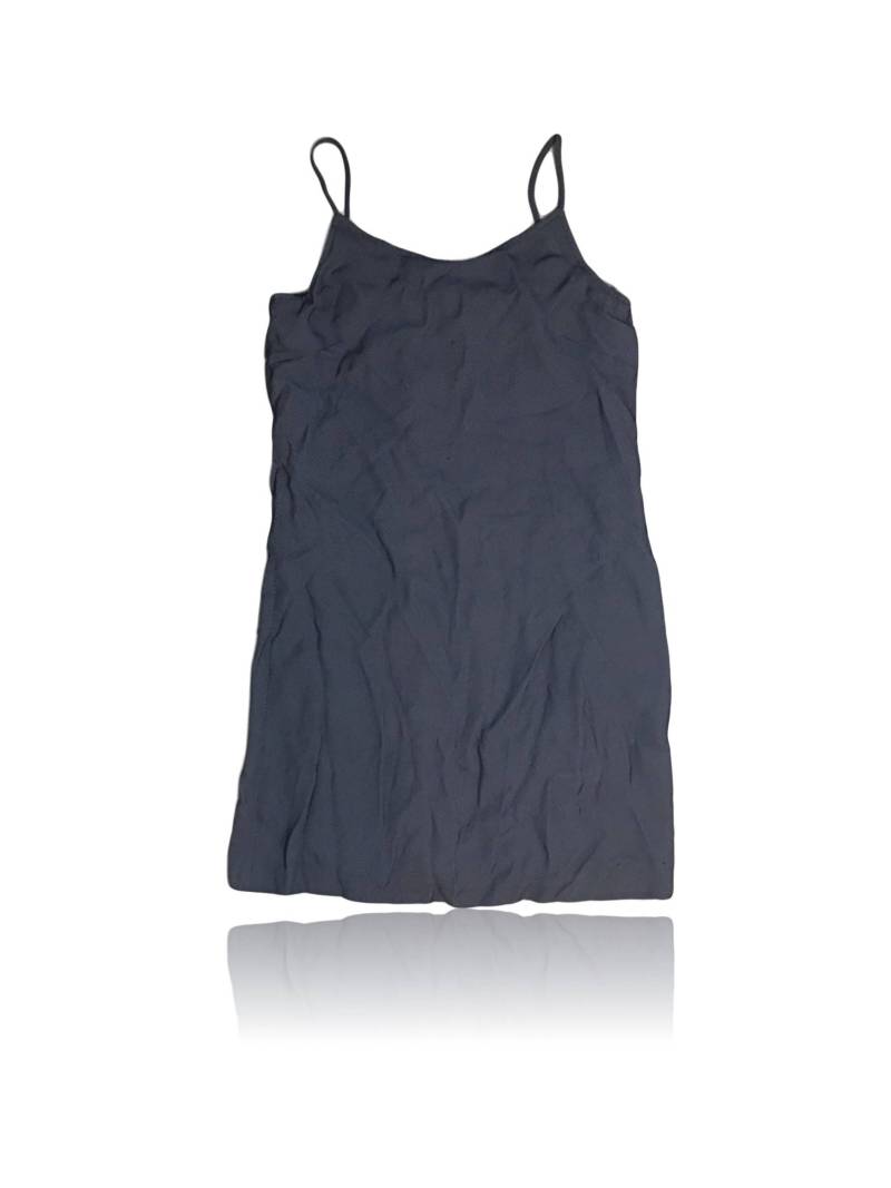 90Er Jahre Krawatte Zurück Weiß Nadelstreifen Auf Blauen Mini-Kleid/Veeko Größe Medium von RadThingsVintage