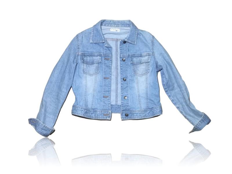 90Er Jahre Leicht Wash Denim Jacke/Klein Mittel Jeansjacke Style Basic von RadThingsVintage