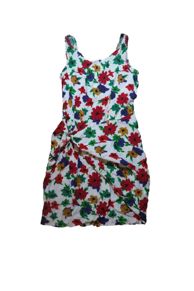 90Er Jahre Weiß Bright Floral Minikleid/Seite Binden Multi-Farbigen Blumen Elisse Größe Medium 90Er Jahre Weiß Bright Floral Minikleid/Seite Binden Multi-Farbigen Blumen Elisse Größe Medium von RadThingsVintage