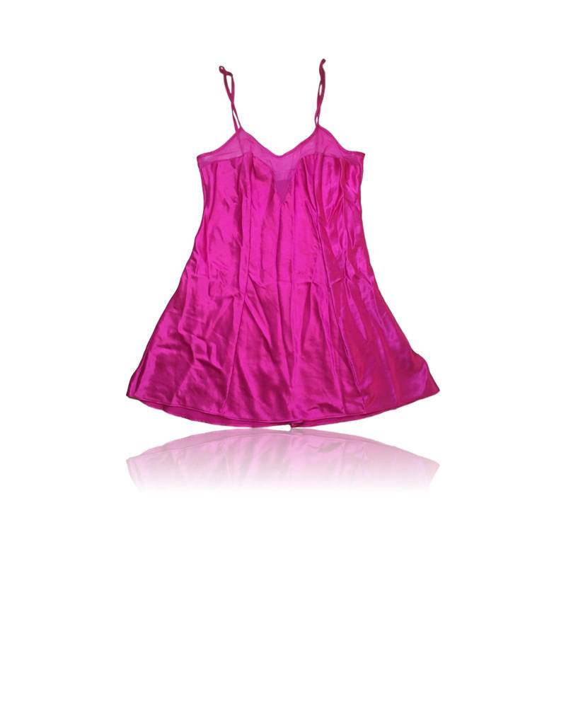 Magenta Mesh Getäfelten Satin Nachthemd/Val-Modus Größe Medium von RadThingsVintage