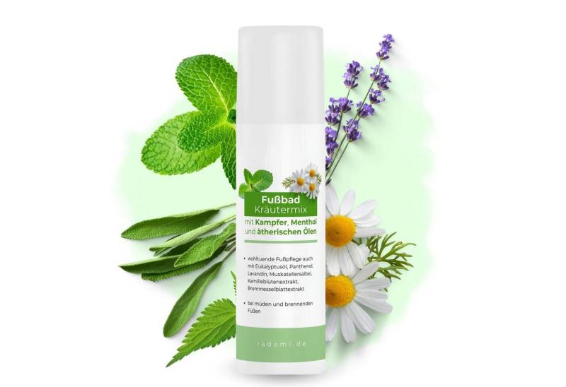 Radami Fußbad-Zusatz Fußbad Badezusatz für Fußbäder Kräutermix 150ml von Radami