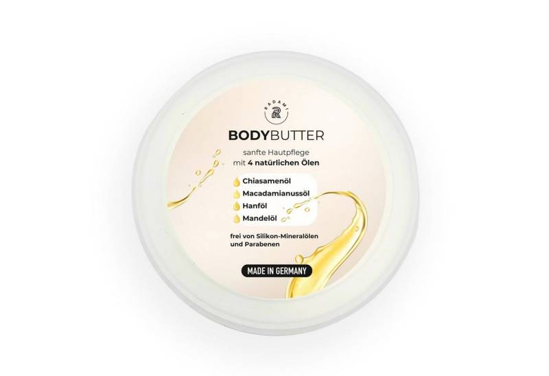 Radami Körperbutter Bodybutter mit natürlichen Ölen Körperbutter mit Shea Butter 150 ml von Radami