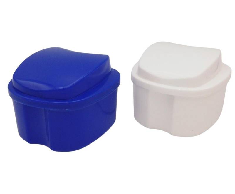 Radami Zahndose Zahnprothesen Box Prothesendose Gebissdose Sieb 2x von Radami