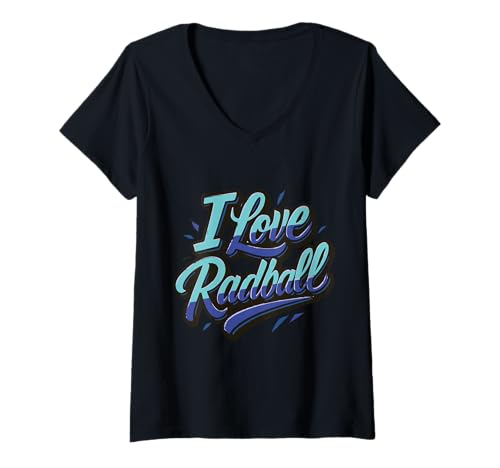 Damen Radball - Cycleball T-Shirt mit V-Ausschnitt Damen Radball - Cycleball T-Shirt mit V-Ausschnitt von Radball Fans