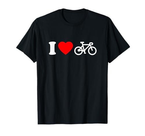 I Love Fahrrad Herren Damen Radfahrer Fahrradmotiv lustig T-Shirt von Radfahrer Fahrrad Geschenke Männer Frauen lustig