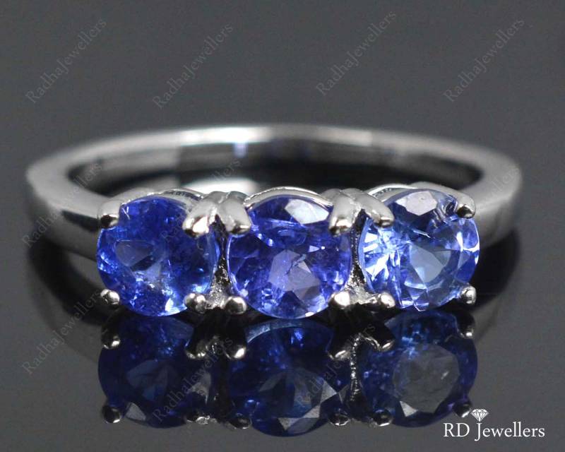 Tansanit Ring's Massive 925 Sterling Silber's Natürlicher Tansanit's Rings' von RadhaJewellers