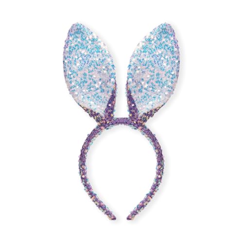 Radhu & Kabby Glitzerndes Hasenohr-Stirnband mit Pailletten, violettes Haarband, leichtes und langlebiges Haar-Accessoire für Partys und Veranstaltungen, bequeme Passform für alle Altersgruppen, Radhu & Kabby Glitzerndes Hasenohr-Stirnband mit Pailletten, violettes Haarband, leichtes und langlebiges Haar-Accessoire für Partys und Veranstaltungen, bequeme Passform für alle Altersgruppen, von Radhu & Kabby