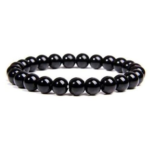 RadiVibe Schwarze Obsidian Armbänder für Frauen Shungit Turmalin Armbänder Schwarzer Onyx Armband Schmuck für Männer Trendy 2025 von RadiVibe