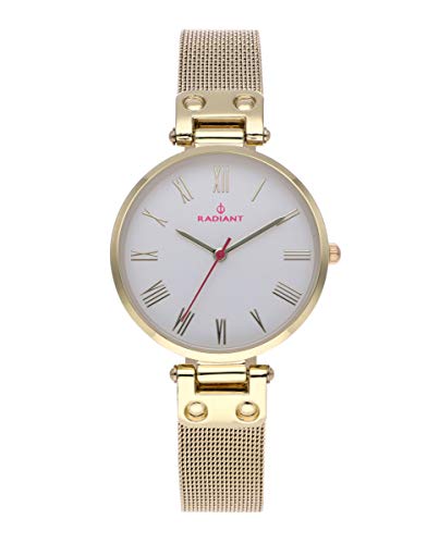 Radiant Juliana Damen Uhr analog Quarzwerk mit Edelstahl vergoldet Armband RA495604 von Radiant