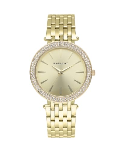 Radiant - Binaca Kollektion - Analoguhr. Damen-Armbanduhr. Armbanduhr mit Silber-goldenem Zifferblatt und Stahlarmband. Größe 38mm. 3ATM. von Radiant