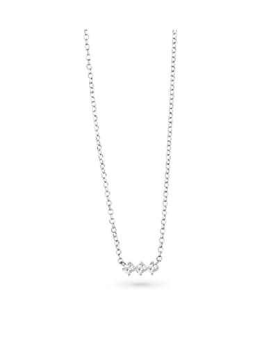 Radiant - Fantasy-Kollektion - Halskette Silver Cz für Damen, 24 Karat vergoldet, elegantes und elegantes Design., Estándar, Silber, Oxyde de Zirconium von Radiant