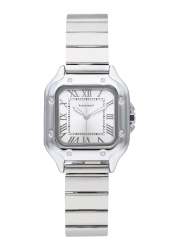 Radiant - Kollektion Chris Her - Analoguhr. Armbanduhr für Damen. Armband-Uhr mit silbernem Zifferblatt und silbernem Armband. Größe 27,5mm. 3ATM. von Radiant