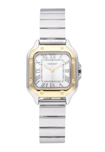 Radiant - Kollektion Chris Her - Analoguhr. Armbanduhr für Damen. Armband-Uhr mit weißem Zifferblatt und silbernem Armband. Größe 27,5mm. 3ATM. von Radiant