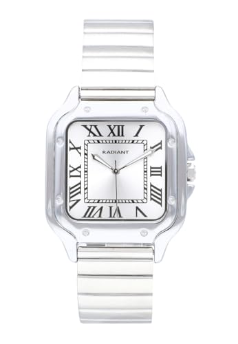 Radiant - Kollektion Chris Him - Analoguhr. Armbanduhr für Herren. Armband-Uhr mit weißem Zifferblatt und silbernem Armband. Größe 37,5mm. 5ATM. von Radiant