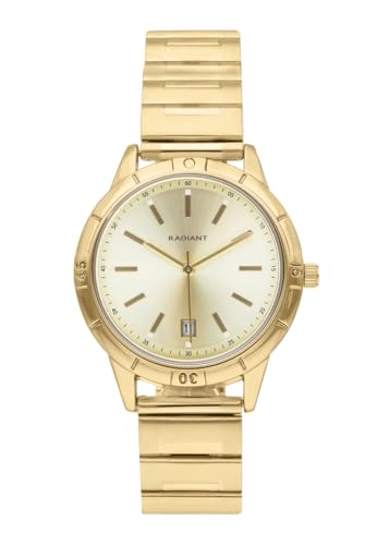 Radiant - Kollektion Kim - Analoguhr. Armbanduhr für Damen. Armband-Uhr mit goldenem Zifferblatt und goldenem Armband. Größe 35mm. 3ATM. von Radiant