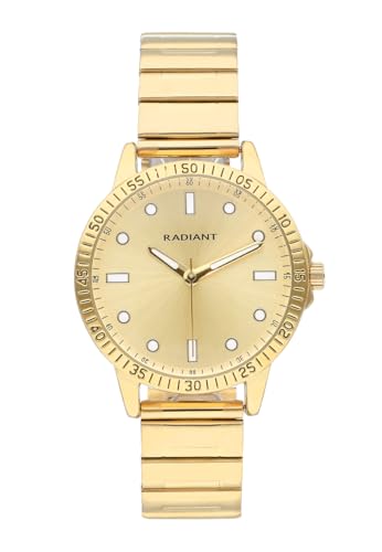 Radiant - Kollektion Ornella - Analoguhr. Armbanduhr für Damen. Armband-Uhr mit goldenem Zifferblatt und goldenem Armband. Größe 36mm. 3ATM. von Radiant