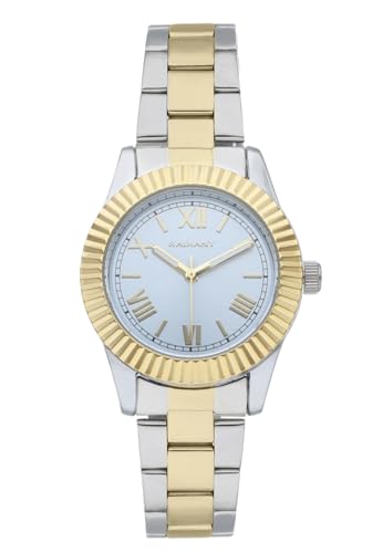 Radiant - Kollektion Sirene - Analoguhr. Armbanduhr für Damen. Armband-Uhr mit silbernem Zifferblatt und Silber-goldenem Armband. Größe 32mm. 3ATM. von Radiant