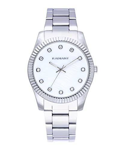 Radiant - Polynesia Collection - Analog Quarzuhr. Armbanduhr für Frauen. Armbanduhr mit silberner Zifferblatt und Edelstahlarmband. Größe 36mm. 3ATM. von Radiant