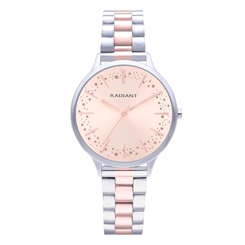 Radiant - Soul Collection - Analog und Automatik Uhr. Armbanduhr für Frauen. Armbanduhr mit roségoldener Edelstahl-Silberzifferblatt. Größe 38mm. 3ATM. von Radiant