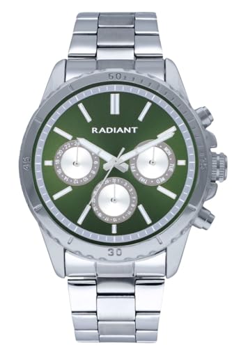Radiant - Tech Kollektion - Analoguhr. Herren-Armbanduhr. Armbanduhr mit blauem Zifferblatt und silbernem Metallarmband. Größe 44mm. 5ATM. von Radiant
