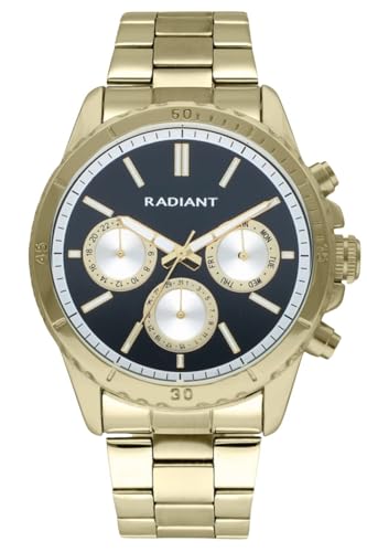 Radiant - Tech Kollektion - Analoguhr. Herren-Armbanduhr. Armbanduhr mit blauem Zifferblatt und silbernem Metallarmband. Größe 44mm. 5ATM. von Radiant