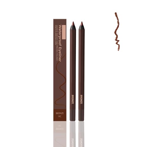 Eyeliner Wasserdichtes Bleistift, Spitzbarer Duo-Eyeliner-Stift,Wischfeste und SchweißResistente Formel,Weiche und Verblendbare Textur,Langanhaltender Makeup Natürliche Farbe (2, pc) von RadiantRe